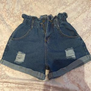cute high waisted jean shorts